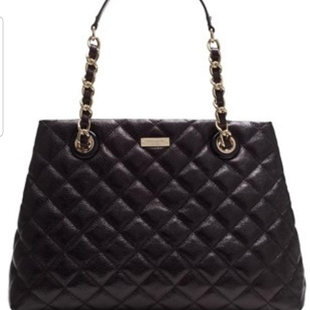 Kate Spade Black Leather Quilted Purse